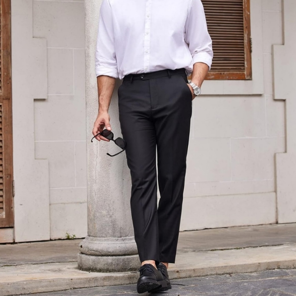 New In Pkg Coofandy Men's Classic Flat Front No Iron Dress Pants 40 - Picture 2 of 6